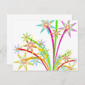 お祝い花火 招待状 (正面/裏面)