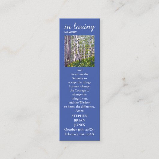 お祝い記念碑悔やみや弔慰祈りの言葉カード コーリングカード (正面)