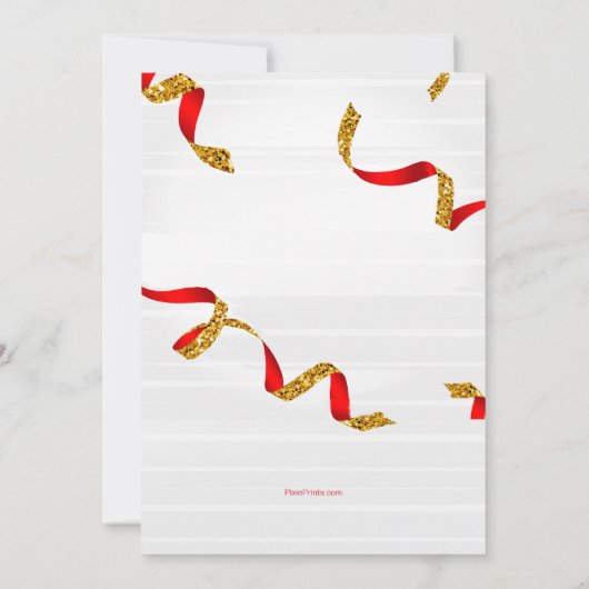 お祝い誕生日パーティーの招待 招待状 (裏面)