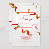 お祝い誕生日パーティーの招待 招待状 (正面/裏面)