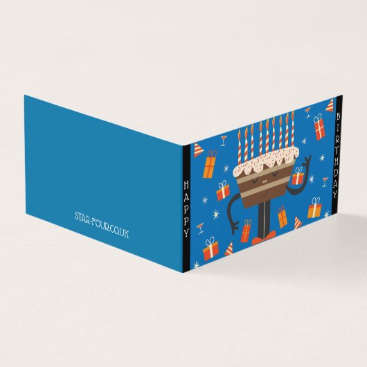 お祝い誕生日マフィン – 青 (外部)