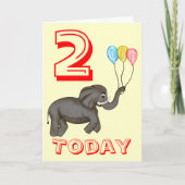 お祝い象。 カード (正面)