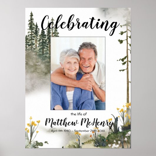 お祝い追悼写真ポスター ポスター (正面)