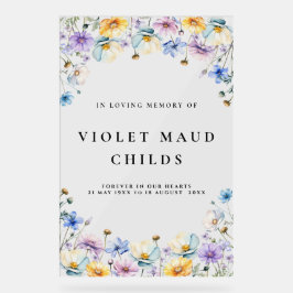 お祝い追悼式 アクリルサイン