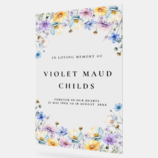 お祝い追悼式 アクリルサイン (傾斜)