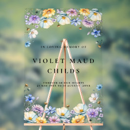 お祝い追悼式 アクリルサイン