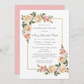 お祝い追悼式 招待状 (正面/裏面)