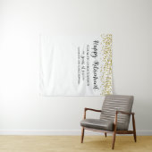 お祝い退職金 ゴールド コンフェッティ スクリプト 個人用 タペストリー (インサイチュ(横))