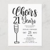 お祝い金つき21歳の誕生日パーティー招待状 チラシ (正面)