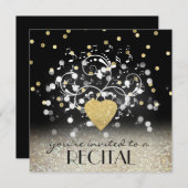 お祝い音楽発表会 招待状 (正面/裏面)