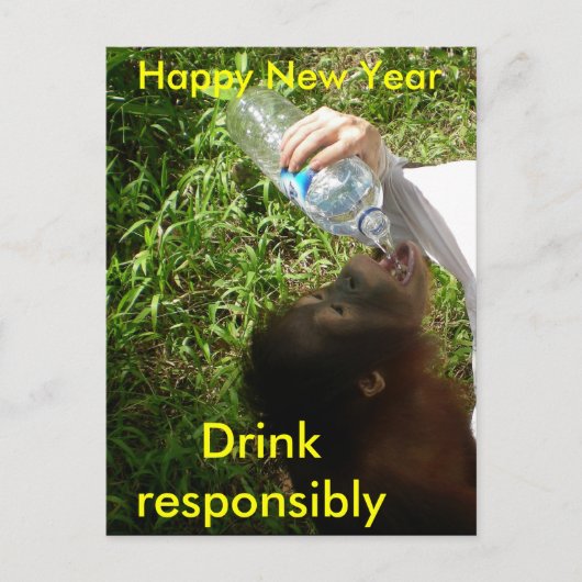 お祝い飲料 ポストカード (正面)