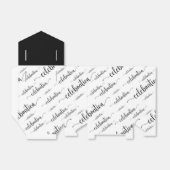 お祝い黒の白 フェイバーボックス (折り畳みなし)