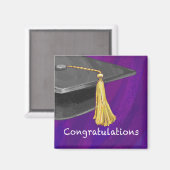 お祝い黒紫 マグネット (正面/裏面)