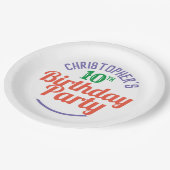 お祝い10歳の誕生日紙プレート ペーパープレート (アングル)