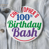 お祝い100歳の誕生日ボタン 缶バッジ (インサイチュ)