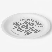 お祝い100歳の誕生日紙プレート ペーパープレート (アングル)