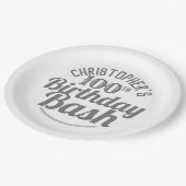 お祝い100歳の誕生日紙プレート ペーパープレート (アングル)