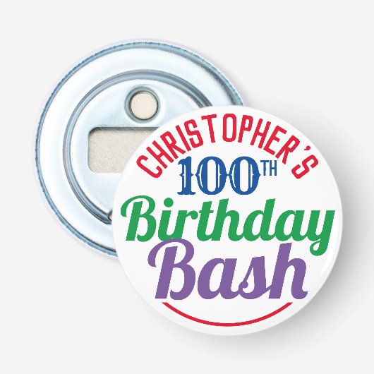 お祝い100誕生日 栓抜き (正面)