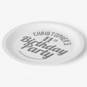 お祝い11世誕生日紙プレート ペーパープレート (アングル)