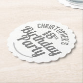 お祝い18歳誕生日紙コースター ペーパーコースター (アングル)