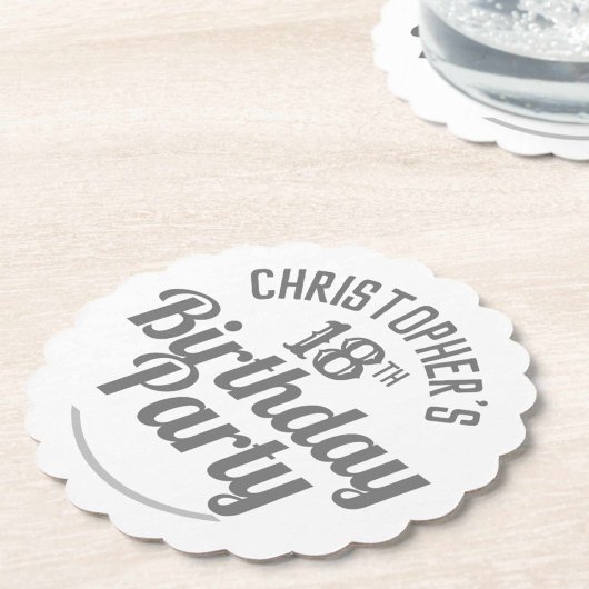 お祝い18歳誕生日紙コースター ペーパーコースター