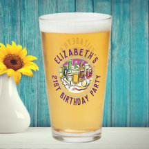 お祝い21歳の誕生日ガラス