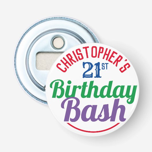 お祝い21歳 栓抜き (正面)