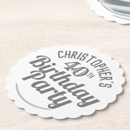 お祝い40歳の誕生日紙コースター ペーパーコースター