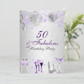 お祝い50歳の誕生日記念の招待状 招待状 (スタンド正面)
