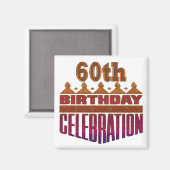 お祝い60番目の誕生日ギフト マグネット (正面/裏面)
