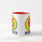 お祝い65年（名前あり） マグカップ (中央)