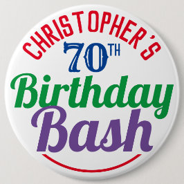 お祝い70歳の誕生日ボタン 缶バッジ