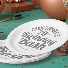 お祝い70歳の誕生日紙プレート ペーパープレート