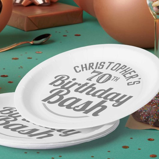 お祝い70歳の誕生日紙プレート ペーパープレート