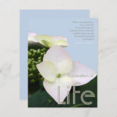 お祝い8感動的引用文 招待状 (正面/裏面)