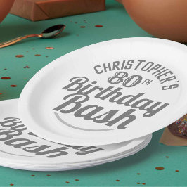 お祝い80歳の誕生日紙プレート ペーパープレート