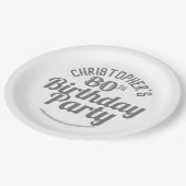 お祝い80歳の誕生日紙プレート ペーパープレート (アングル)