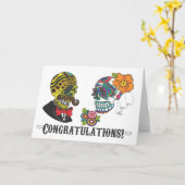 お祝い! たった今結婚しましたカード カード (黄色い花)