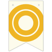 お祝い-アイボリーの白く及び多彩な文字 バンティングフラッグ (第2の旗)