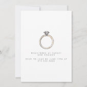 お祝い エレガント バブル シャンパン ブライダルシャワー 招待状 (裏面)