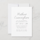 お祝い・オブ・ザ・スワンダフル・ライフ・モダンシンプル 招待状 (正面)