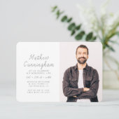 お祝い・オブ・ザ・素敵な人生モダン写真 招待状 (スタンド正面)