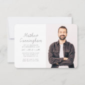 お祝い・オブ・ザ・素敵な人生モダン写真 招待状 (正面)