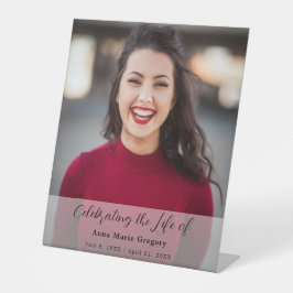 お祝い・オブ・ライフシンプルフォト記念葬儀 台座サイン