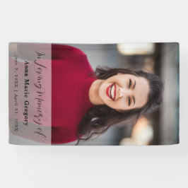 お祝い・オブ・ライフシンプルフォト記念葬儀 横断幕