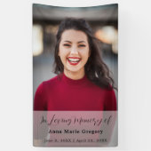 お祝い・オブ・ライフシンプルフォト記念葬儀 横断幕 (縦)