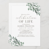 お祝い・オブ・ライフシンプルモダン招待状 招待状 (正面/裏面)