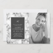 お祝い・オブ・ライフシンプル・エレガント大理石フォト 招待状 (正面)