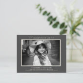 お祝い・オブ・ライフシンプル・シックエレガントフォト インビテーションポストカード (スタンド正面)