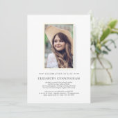 お祝い・オブ・ライフシンプル・シックエレガントフォト 招待状 (スタンド正面)